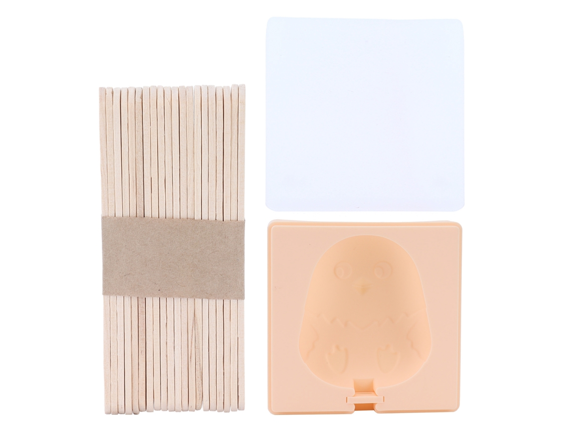 Molde De Silicona Para Helado Diy Con Palitos Y Tapa, Diseño Naranja Animado Para Niños.