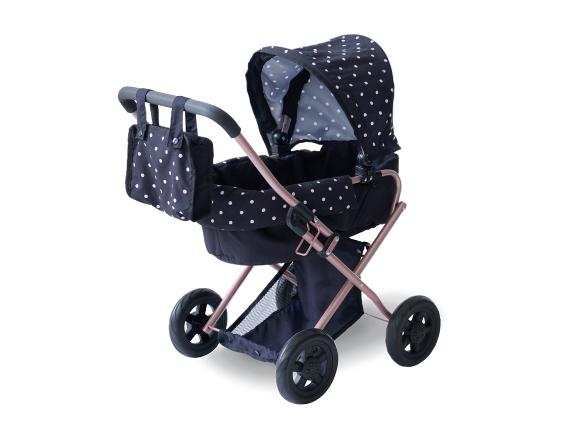 Cochecito 2 en 1 Teamson Kids Classic Olivias Little World (negro/cuna extraíble)