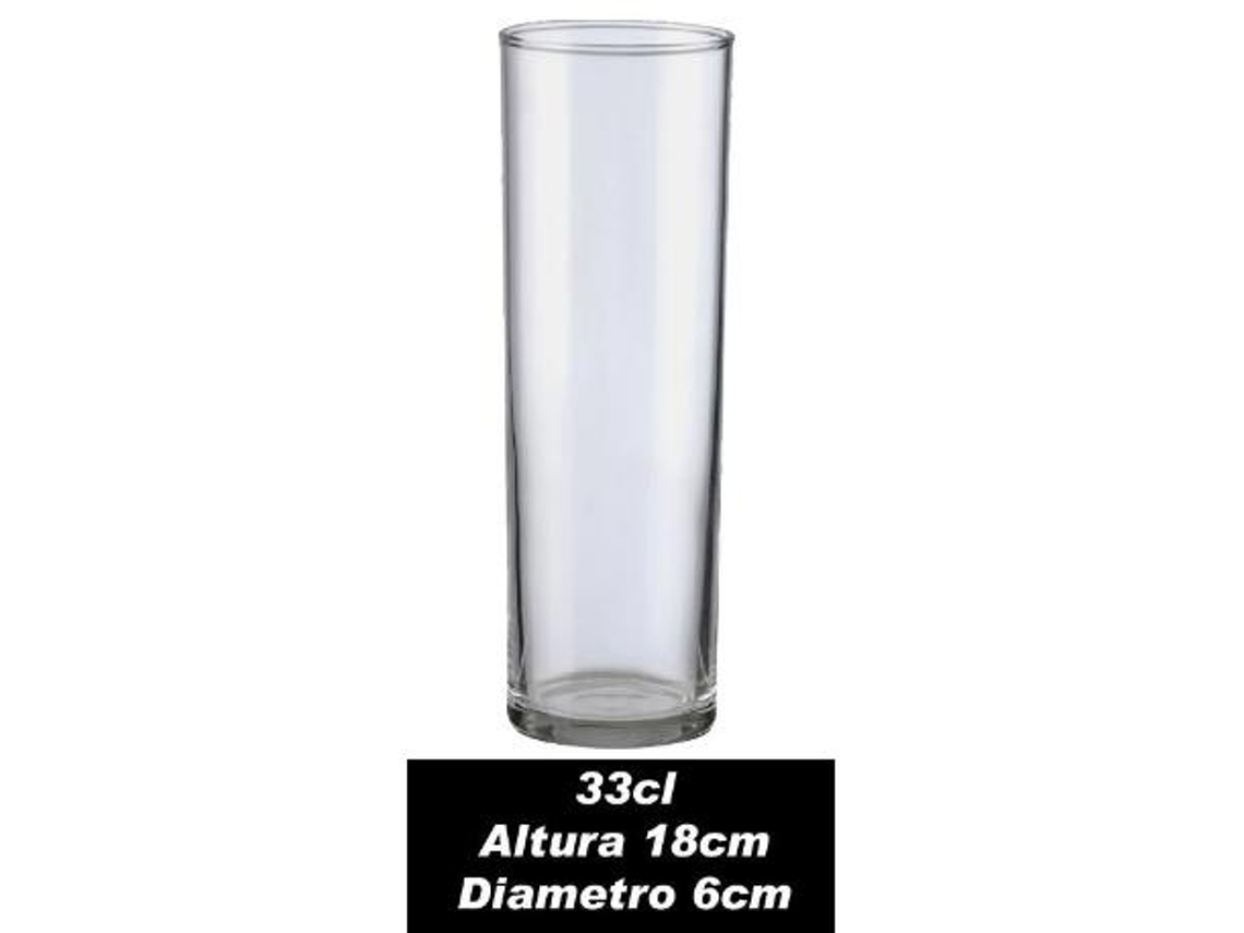 Vasos tuvo alto 18 cm 33 cl caja 24
