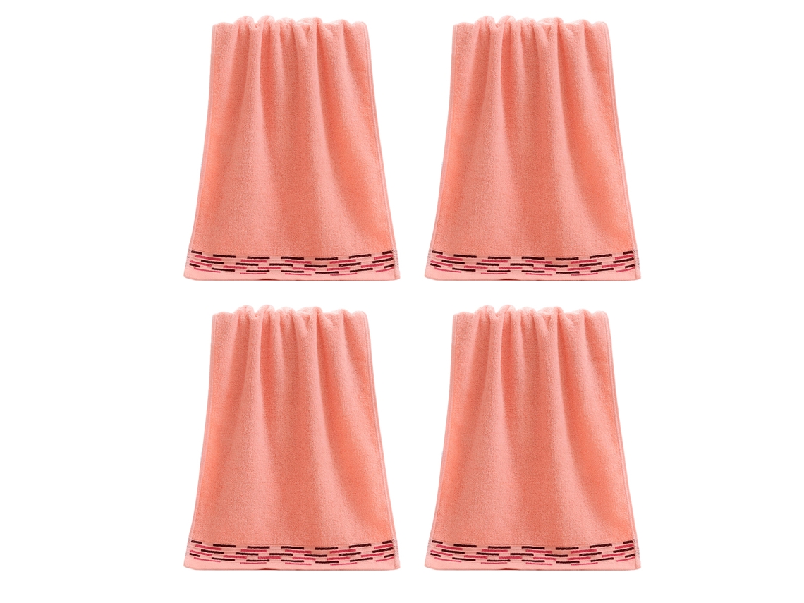 Toalla de Baño NEVEANCE Adultos Alta Absorción Algodón Rosa (34x75cm)