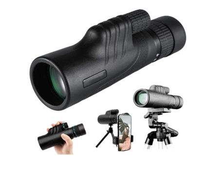 Telescopio monocular de prisma de alta potencia con visión nocturna baja 10-30X42 HD Zoom bolsillo monoculares compactos impermeables negro BISBISOUS