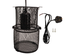 Protector de luz térmica para reptiles 2026 con malla retráctil y portalámparas de cerámica E27, enchufe británico 220-240V