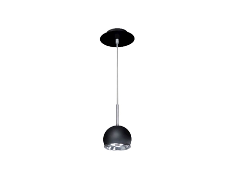 Lámpara De Suspensión Bola En Metal Negro 14X14X95 Cm EPIKASA
