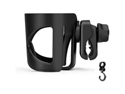 Portavasos Universal Para Cochecito De Bebé, Accesorio Con Gancho Abs Ajustable Para Cochecito, Silla De Ruedas Y Más.