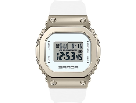VEANXIN Reloj de pulsera impermeable con pulsera digital cuadrada-Negro
