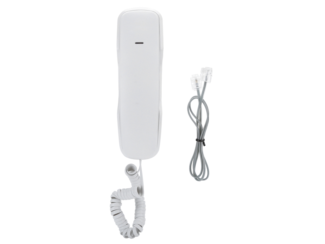 Teléfono De Escritorio Blanco A061 Para Montaje En Pared Con Extensión Continua Para Instalación En El Hogar Y La Oficina.