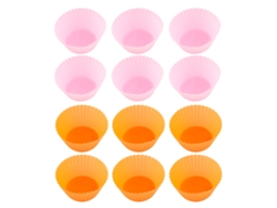 NEVEANCE Tazas de silicona reutilizables antiadherentes para hornear, moldes para cupcakes y muffins