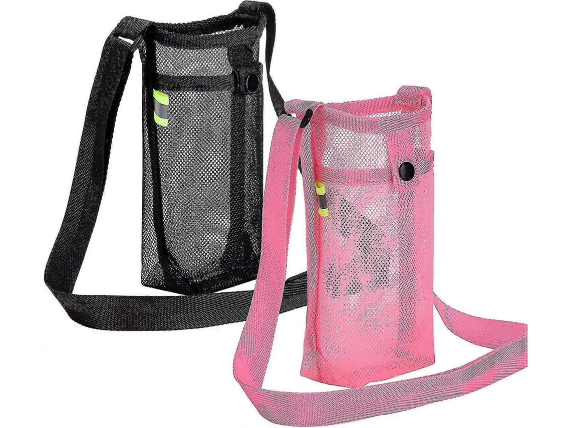 2 soportes para botellas de agua con cinturón de hombro ajustable para deportes, senderismo y acampada.