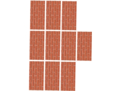 Juego de 10 pegatinas de pared removibles que imitan ladrillos rojos para decorar paredes y azulejos grandes. SFUSHOS