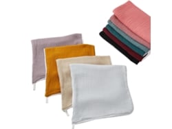 10pcs Panos De Engolir De Muslin De Algodão Macio Absorvente Para Bebê Lavagem À Mão