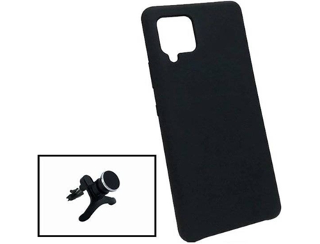 Kit Carcasa + Soporte Samsung Galaxy M12 PHONECARE Silicona Liquida