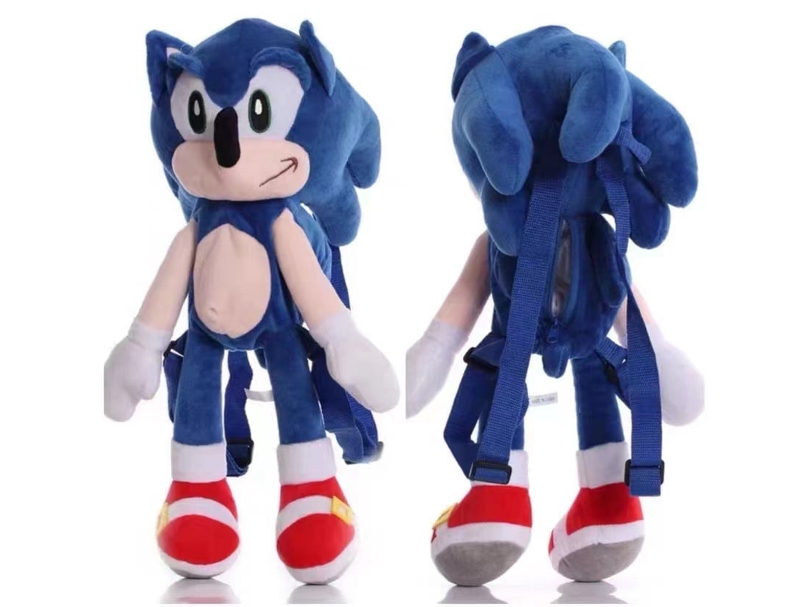 Peluche De Sonic The Hedgehog, Super Tails Knuckles, Mochila Azul 46 Cm