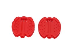 Jinwei - 2 peças de pedais de plástico para bicicleta infantil, pedais para triciclo, acessórios para pedal dianteiro de bicicleta infantil, vermelho.