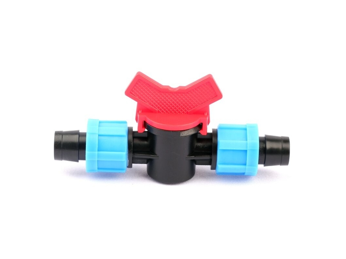 Válvula de derivación de cinta de riego por goteo 16mm X 16mm. Oferta exclusiva