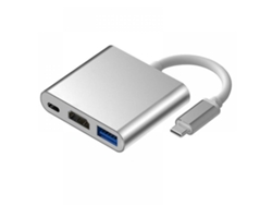 KOFIHETY Adaptador USB C a HDMI, convertidor AV digital multipuerto de puerto HDMI 4K UHD con transferencia de alta velocidad USB 3.0 y carga con suministro de