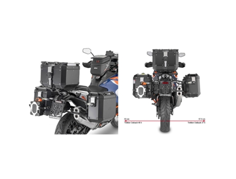Soporte de la maleta lateral de la moto GIVI Okbn Ktm 1290 Super Adventure R 21