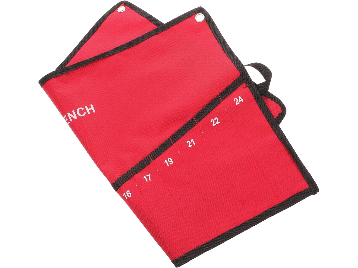 Bolsa De Almacenamiento Multifuncional De Lona De 14 Piezas Para Herramientas, Color Rojo.