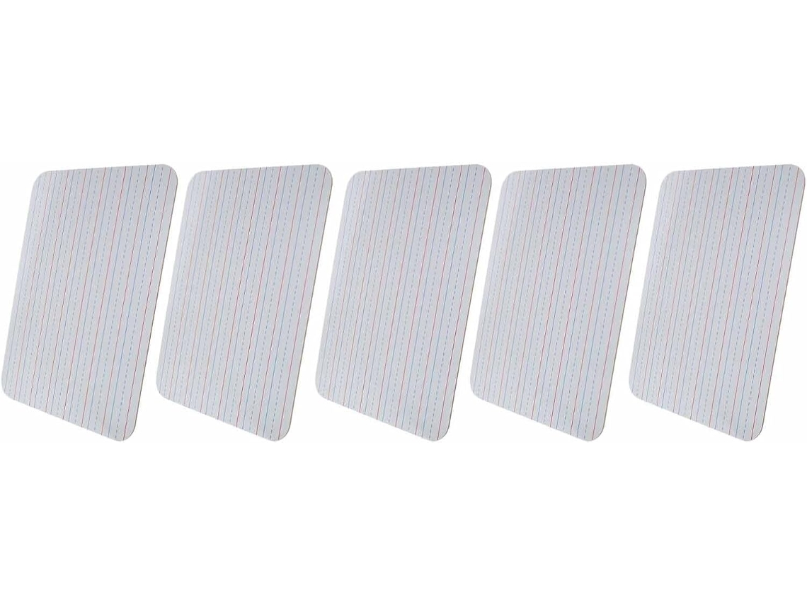 Juego De 5 Pizarras Blancas Pequeñas Rayadas De 23 X 30 Cm, De Doble Cara, Borrables En Seco, Portátiles Y Ligeras.