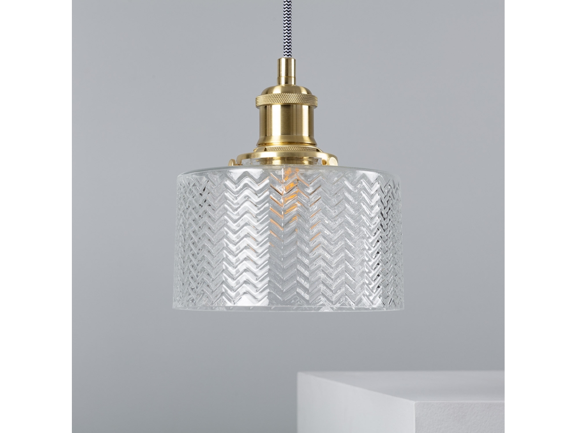 Lámpara Colgante LEDKIA (Dorado - E27 - 40 W - Vidrio)