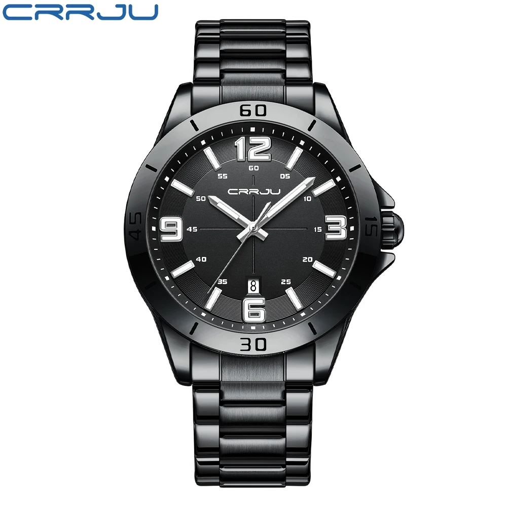 Reloj Para Hombre, Luminoso Y Resistente Al Agua, De Acero Inoxidable, Con Indicador De Fecha.
