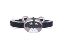Rebe-linterna Frontal Para Niños Con Diseño De Mapache 2 Modos De Iluminación Ligera De Batería Led Plástico