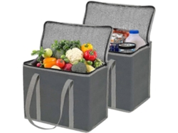 Bolsas de compra plegables reutilizables, bolsa térmica aislante, bolsa de hielo grande GOKOCO