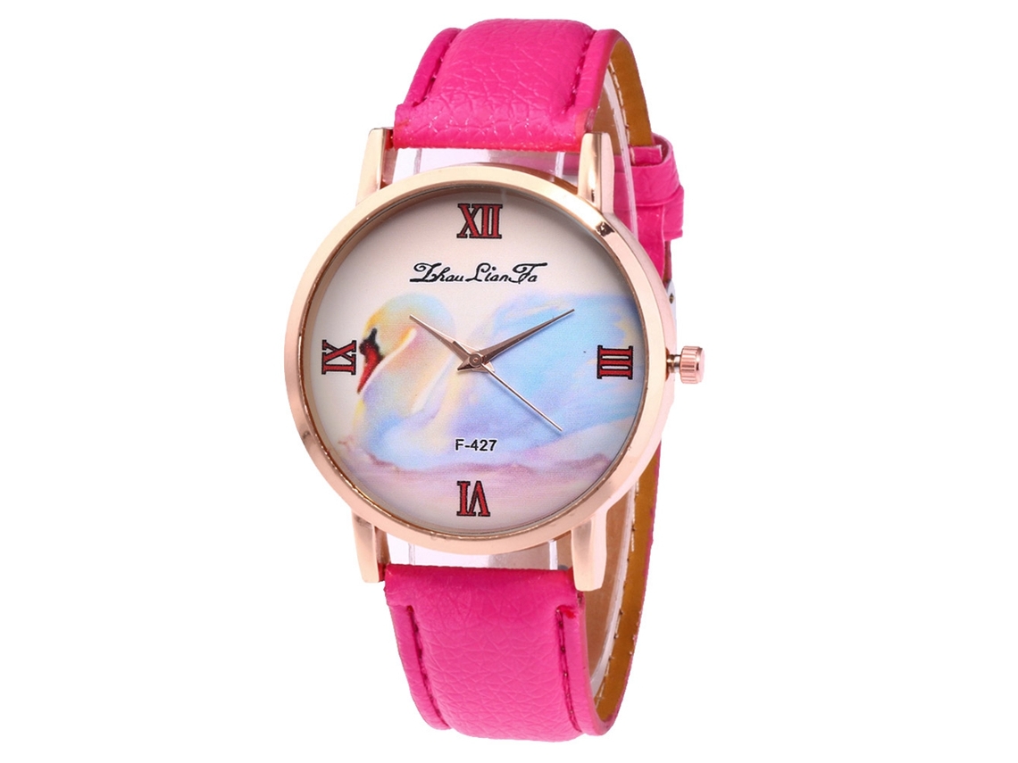 Reloj De Pulsera De Cuarzo Deportivo Para Hombre Mujer Estudiantes Color Rojo Rosa