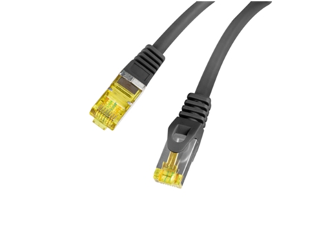 Latiguillo LANBERG Cat.6A S/Ftp Lszh Cu 0.25M Fluke Passed Negro