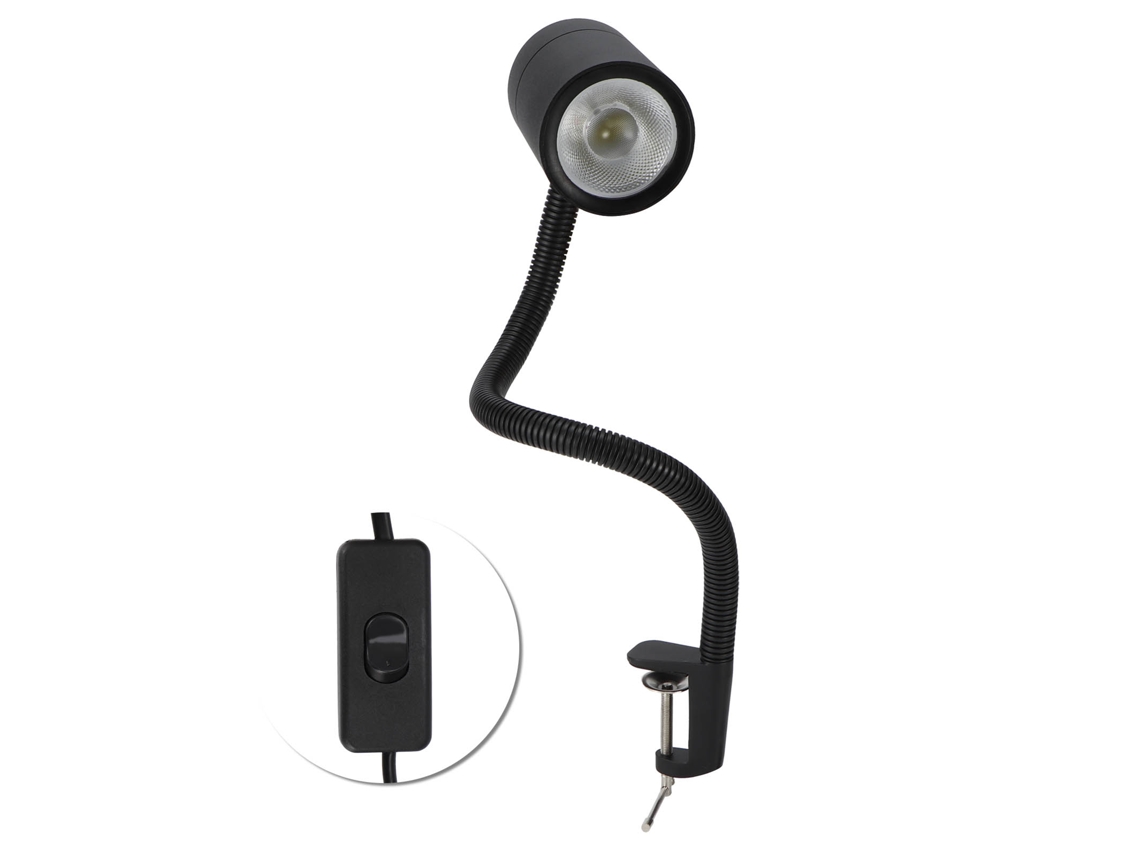 Lámpara de trabajo ajustable 2026 de 18 W, 18 chips LED, resistente al agua, con abrazadera fija para tornos CNC.