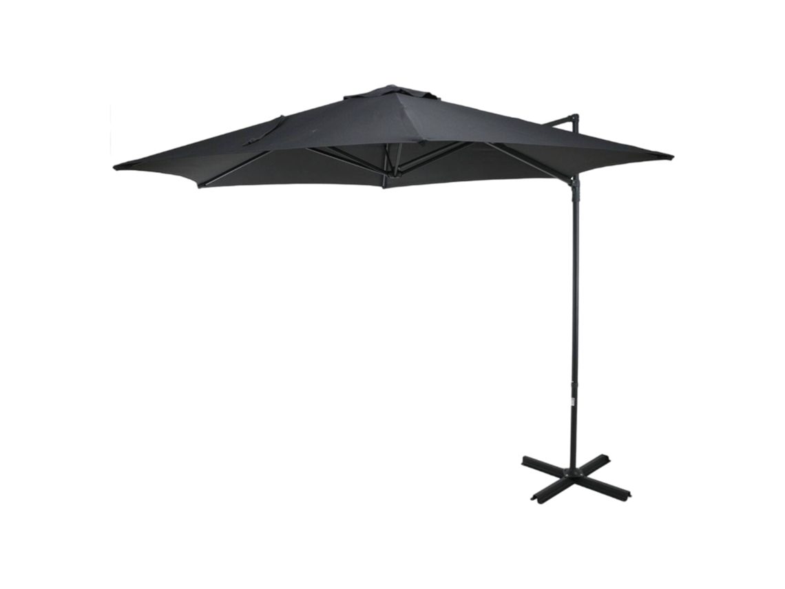Well Home - Sombrilla Colgante Push Up Base De Acero Cruzado
