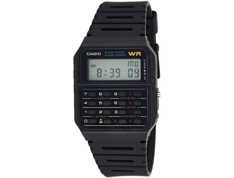 Reloj Digital CASIO Calculadora Hombre (Acero y Resina - Negro)
