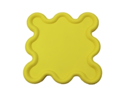 Tapete para vasos de PVC, forma irregular, resistente al calor, amarillo RNEMITERY