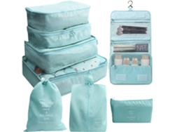 Pack De 8 Cubos De Embalaje Para Maletas, Organizadores, Bolsos Con Bolsa Para Zapatos, Neceser CHRUI Azul
