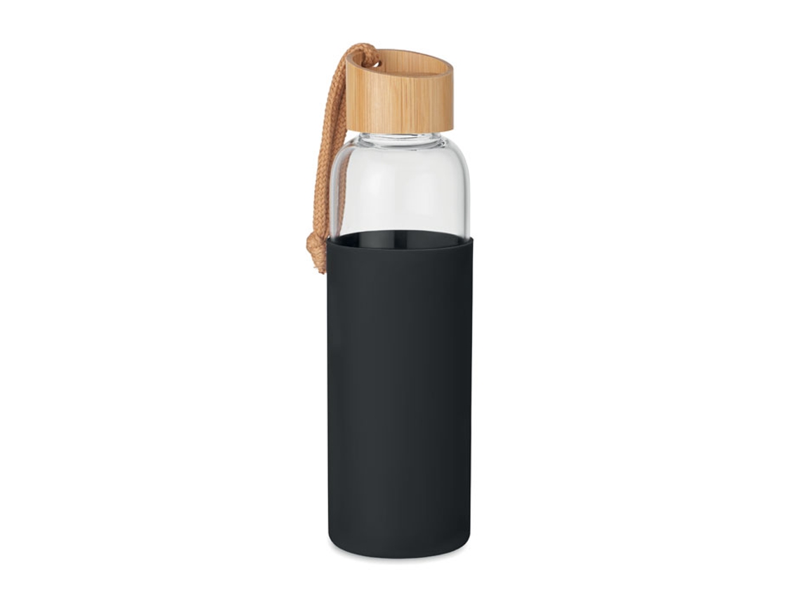 Botella Vidrio 500 Ml En Funda