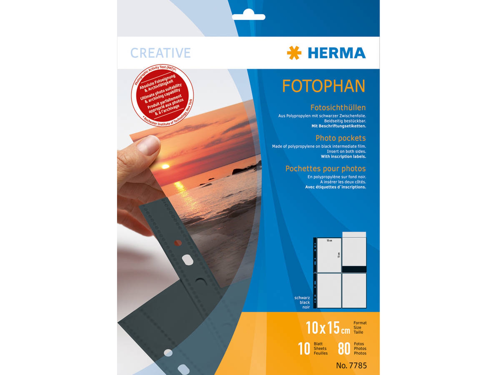 Funda Multitaladro HERMA (100x150 mm - Transparente - Polipropileno)