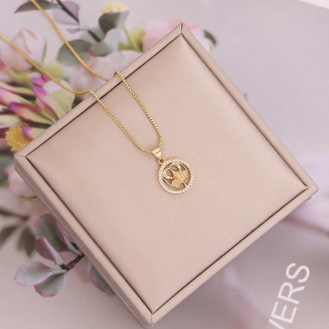 (cáncer) Collar Con Colgante Minimalista Del Zodíaco, Cadena Para Clavícula