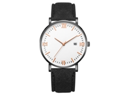 Reloj De Cuarzo Con Correa De Cuero Pu Estilo Simple Y Fashion Con Decoración En La Mano