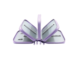 Estuche Plegable Morado Con 72 Compartimentos, Tela Oxford, Gran Capacidad.