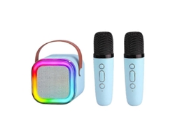 Sistema de sonido de karaoke inalámbrico portátil para uso doméstico y exterior, micrófono incorporado, altavoz inteligente.