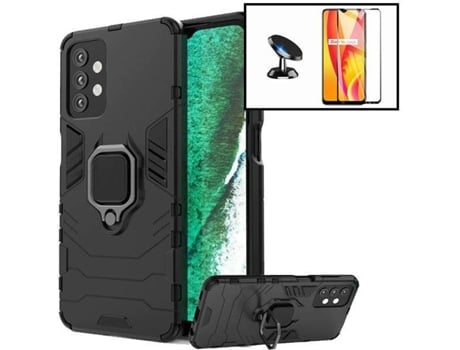 Carcasa + Protector + Soporte Magnético Samsung Galaxy A52 5G PHONECARE Military Defender Negro