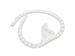 2026-as-manguito Organizador De Cables De 10m Blanco 32mm Tubo Enrollado Con Clip Para Gestión De Cables