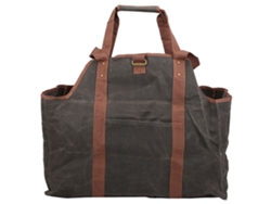 Bolsa Impermeable De Gran Capacidad Para Leña, Recubierta De Cera, De Lona, Aprox. 58,5 X 54 Cm.