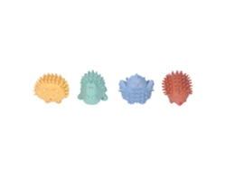 4pcs Bolas Sensoriais Texturizadas Para Bebê Com Som De Chicoteio Brinquedo Macio 3d Animal
