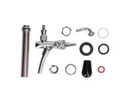 Grifo de cerveza ajustable de acero inoxidable cromado G5/8 para cervecería casera