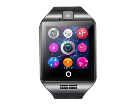 Reloj inteligente negro Q18