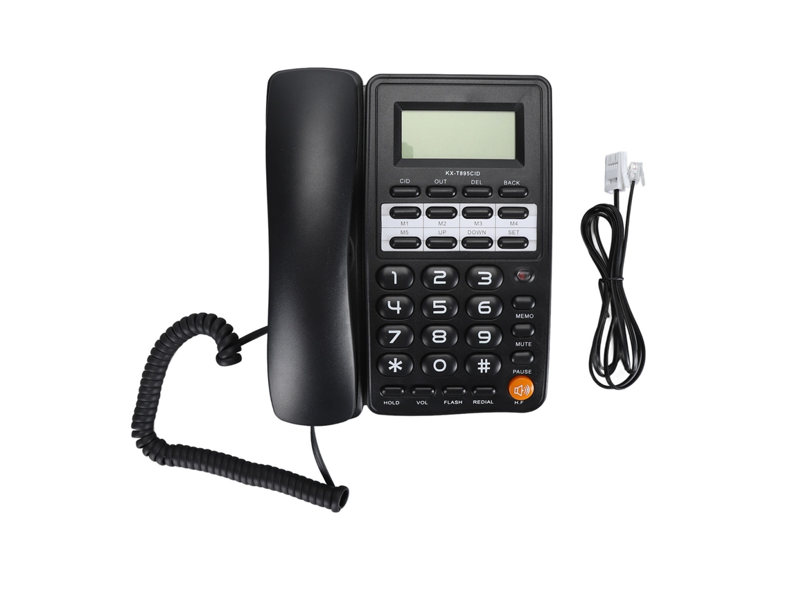 Telefone Fixo EOOCOO com Botões Grandes, Sem Bateria, para Escritório e Hotel