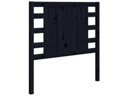 Cabecero de cama 106x4x100 cm Pino macizo Negro MAISON EXCLUSIVE