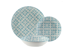 Set de Vajilla Versa Herald Azul Porcelana 18 Piezas