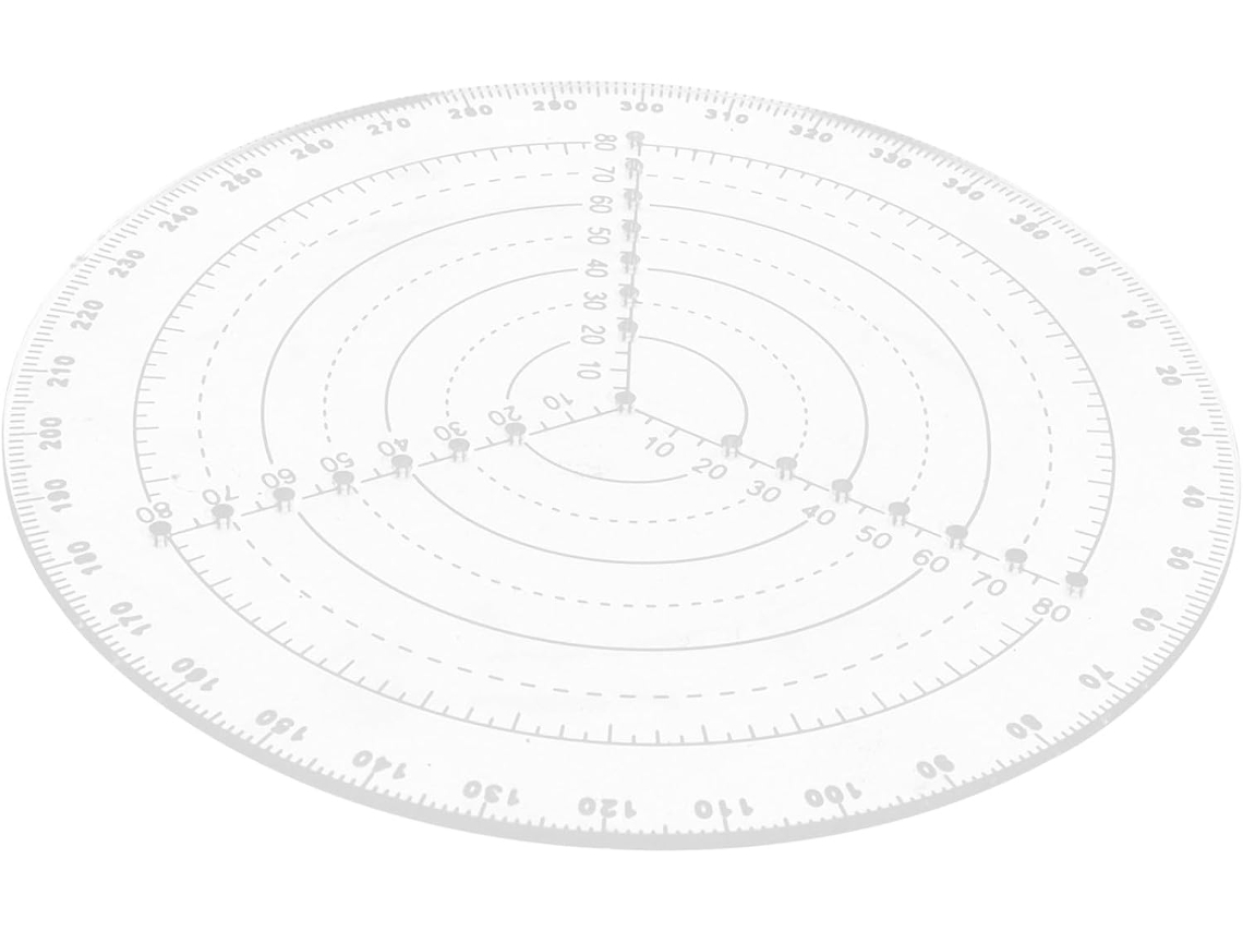 Regla de centrado circular Topbathy Stobaza para dibujar círculos, herramienta de dibujo rápido con plantilla.
