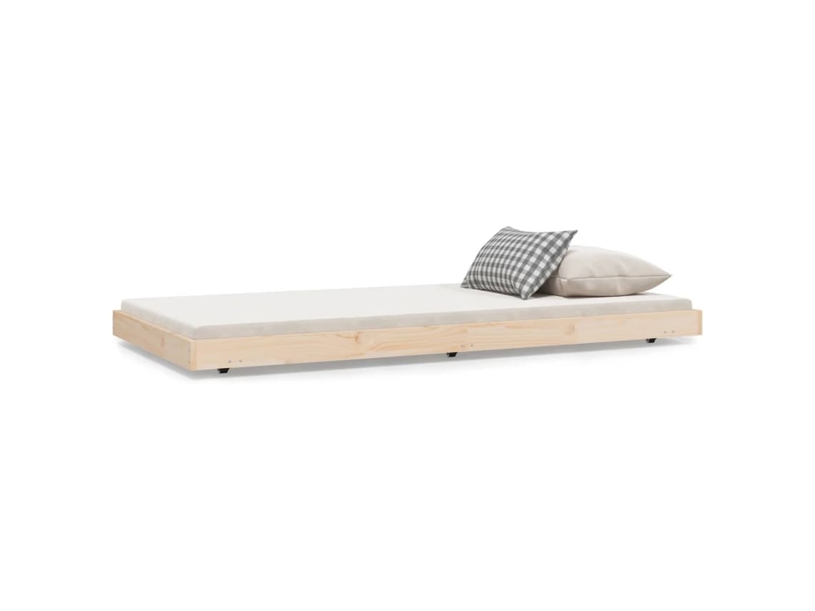 Estructura de cama madera maciza de pino VIDAXL (75x190 cm)